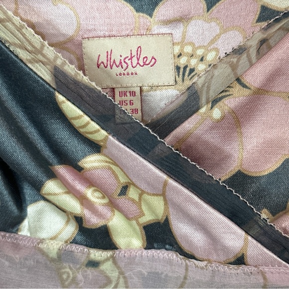 Whistles London Silk Floral Asymmetrical Camisole Top US 6 (UK 10) - Picture 5 of 12